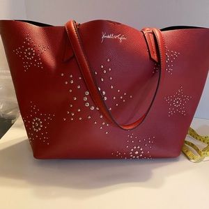 Kendall & Kylie large faux leather tote bag.